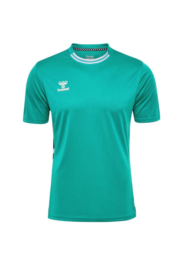 Koszulka Hummel Playful. Kolor: niebieski, wielokolorowy, zielony. Sport: fitness, piłka nożna