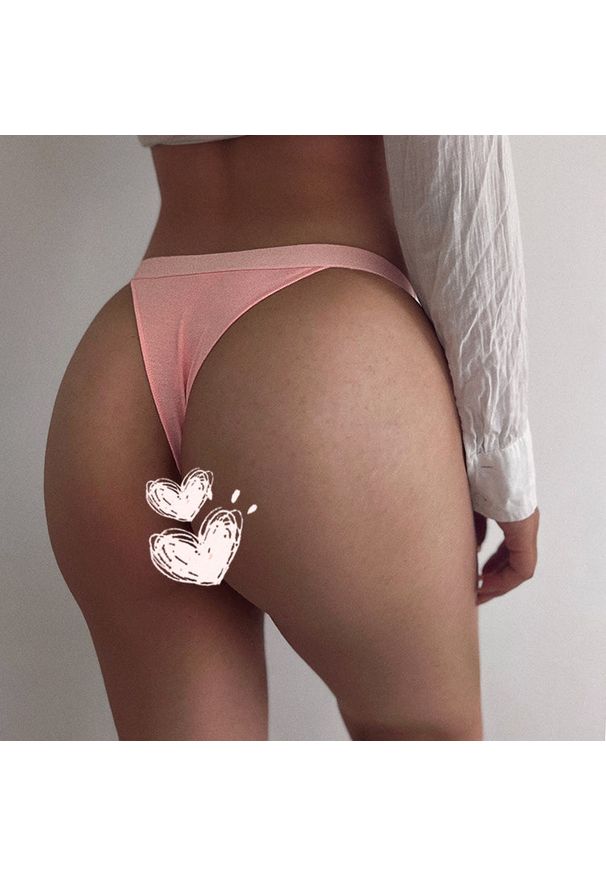 Intica - Stringi damskie w kształcie litery V do dopasowanych ubrań Dagnija. Kolor: różowy. Materiał: materiał