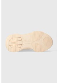 Tommy Jeans sneakersy TJW CHUNKY RUNNER kolor beżowy EN0EN02190. Nosek buta: okrągły. Zapięcie: sznurówki. Kolor: beżowy. Materiał: guma. Obcas: na platformie #2