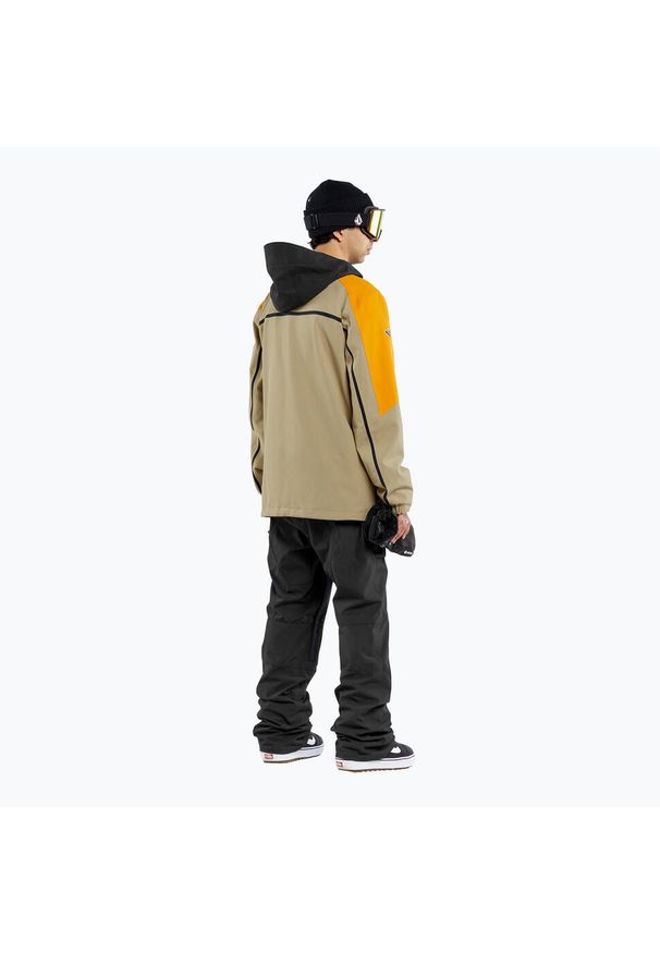 Kurtka snowboardowa męska Volcom Brighton Pullover. Kolor: czarny, pomarańczowy, wielokolorowy. Sport: snowboard