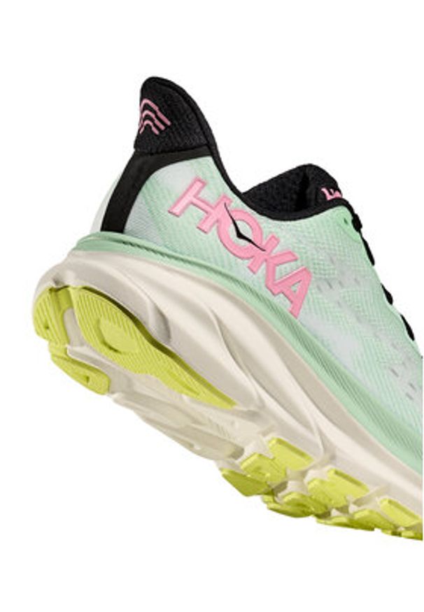 HOKA - Hoka Buty do biegania Clifton 9 1127896 Zielony. Kolor: zielony. Materiał: materiał