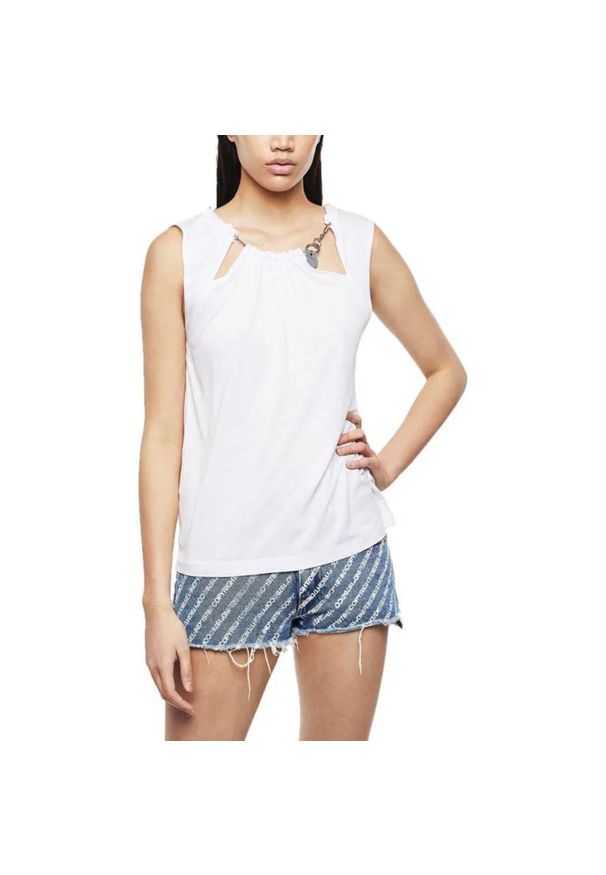 Koszulka turystyczna damska Diesel Kaena. Kolor: biały. Materiał: wiskoza