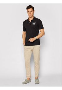 La Martina Polo CCMP01 PK001 Czarny Regular Fit. Typ kołnierza: polo. Kolor: czarny. Materiał: bawełna