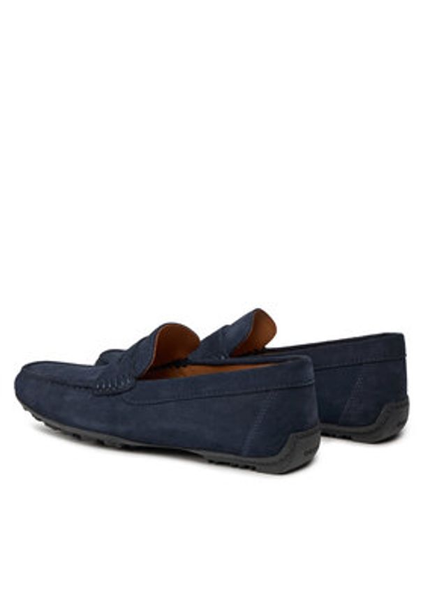 Geox Mokasyny U Kosmopolis + Grip U35CFB 00020 C4064 Granatowy. Kolor: niebieski. Materiał: zamsz, skóra