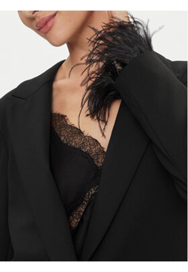 Marella Marynarka Cecco 2330461736200 Czarny Regular Fit. Kolor: czarny. Materiał: syntetyk