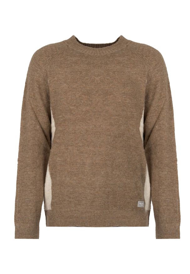 Pepe Jeans Sweter "Monroi" | PM702273 | Monroi | Mężczyzna | Piaskowy, Beżowy. Okazja: na co dzień. Kolor: beżowy. Materiał: poliamid, poliester, akryl. Styl: casual