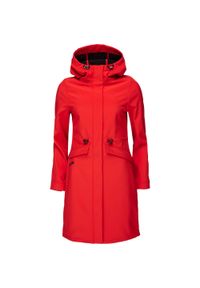ZENZIMAT - Kurtka softshell damska LOAP Lunara – wodoodporna i oddychająca. Kolor: czerwony. Materiał: softshell #1