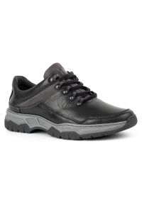 Olivier Buty Męskie skórzane casual 842MA czarne. Okazja: na co dzień. Zapięcie: pasek. Kolor: czarny. Materiał: skóra. Wzór: paski. Sezon: lato, jesień, wiosna. Styl: casual #2