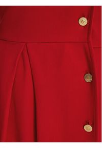 TOMMY HILFIGER - Tommy Hilfiger Sukienka koszulowa WW0WW45819 Czerwony Regular Fit. Kolor: czerwony. Materiał: wiskoza. Typ sukienki: koszulowe #4