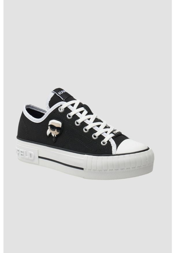 Karl Lagerfeld - KARL LAGERFELD Czarne trampki damskie KAMPUS MAX NFT. Kolor: czarny