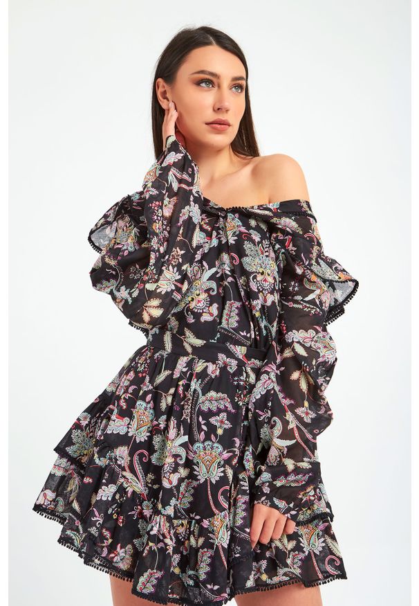 TwinSet - BLUZKA TWINSET. Długość: długie. Wzór: kolorowy