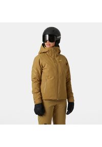 Damska kurtka narciarska Helly Hansen Alphelia Infinity. Kolor: brązowy. Sezon: zima. Sport: narciarstwo