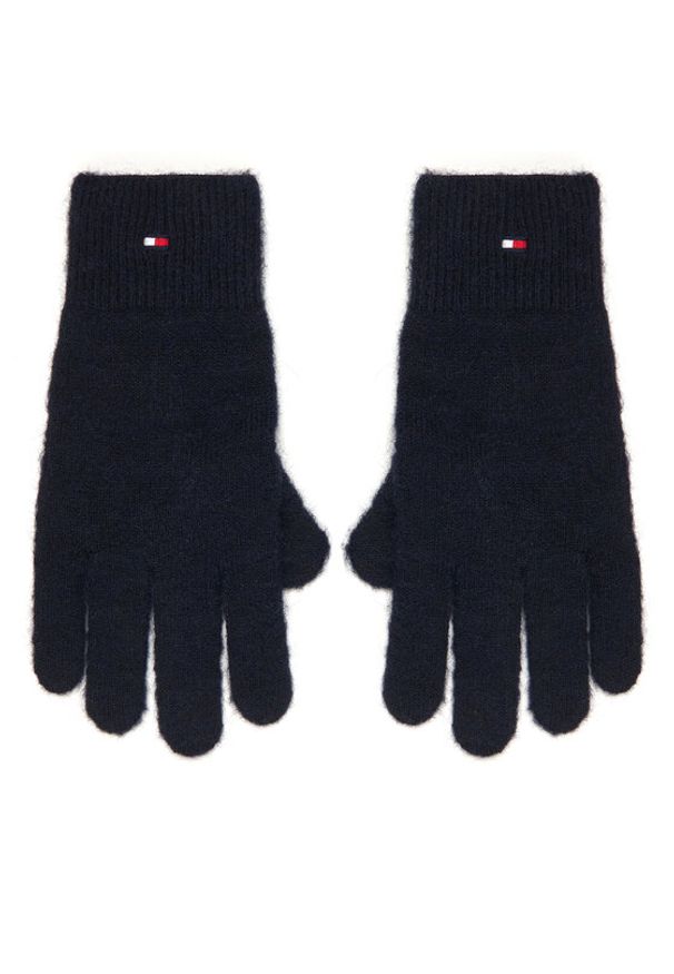 TOMMY HILFIGER - Tommy Hilfiger Rękawiczki Damskie Flag Fluffy AW0AW17797 Granatowy. Kolor: niebieski. Materiał: poliester, materiał