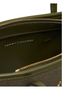 TOMMY HILFIGER - Tommy Hilfiger Torebka City Small Tote Melton AW0AW17852 Khaki. Kolor: brązowy