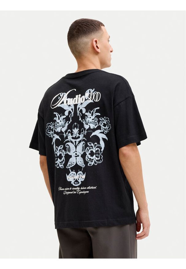 Jack & Jones T-Shirt Montauk Back 12290892 Czarny Regular Fit. Kolor: czarny. Materiał: bawełna