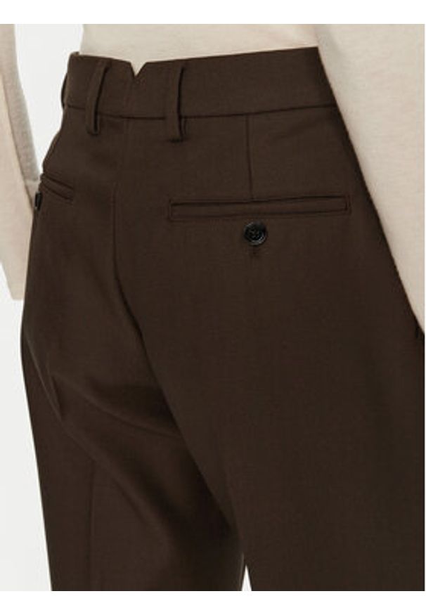 AMI PARIS Spodnie materiałowe FTR435.WV0053 Brązowy Flare Fit. Kolor: brązowy. Materiał: wełna
