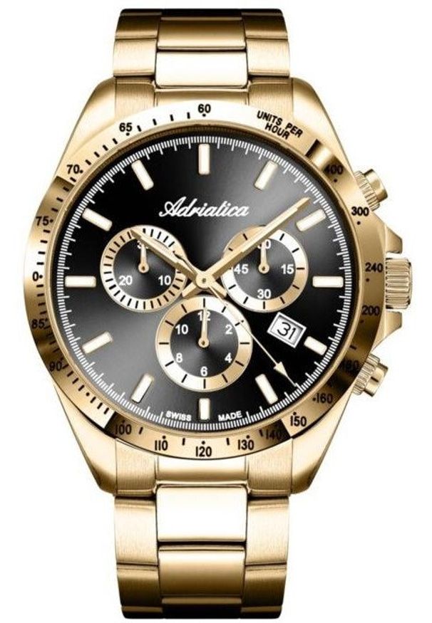 Zegarek Adriatica Zegarek męski Adriatica A1053.1114CH złoty. Kolor: złoty