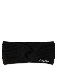 Calvin Klein Opaska materiałowa Ck Must Logo Twisted Headband K60K611400 Czarny. Kolor: czarny. Materiał: wełna