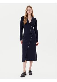 BOSS Spódnica midi Feliora 50542878 Granatowy Regular Fit. Kolor: niebieski. Materiał: wiskoza #4