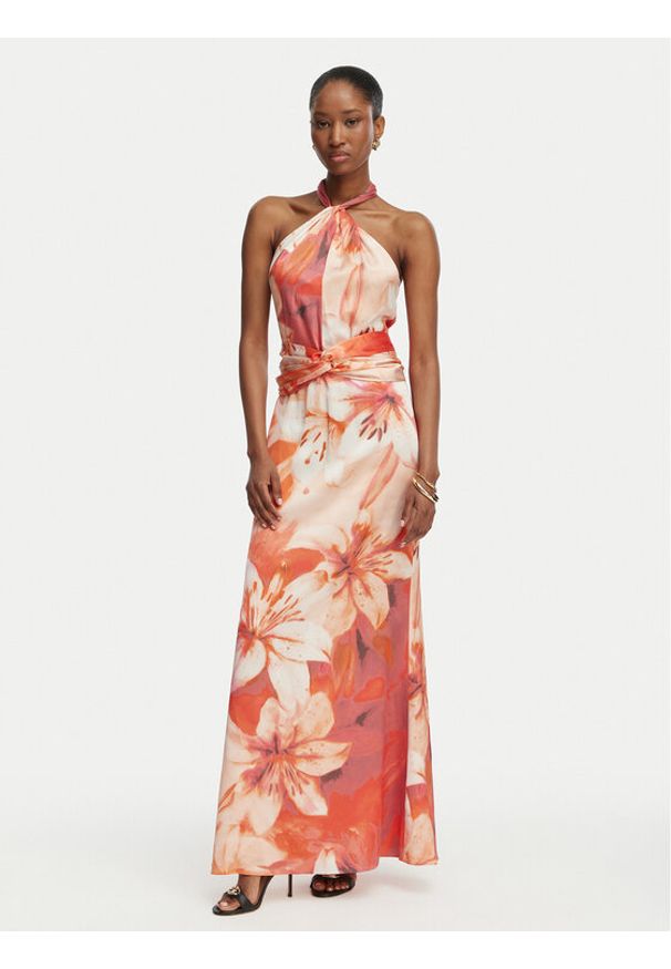 Marciano Guess Sukienka koktajlowa G6GK27 W1868 Pomarańczowy Regular Fit. Kolor: pomarańczowy. Materiał: syntetyk. Styl: wizytowy