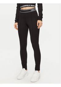 Karl Lagerfeld - KARL LAGERFELD Legginsy A1W10068 Czarny Slim Fit. Kolor: czarny. Materiał: wiskoza #1