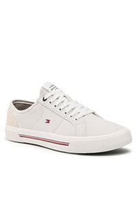 TOMMY HILFIGER - Tommy Hilfiger Tenisówki Core Corporate Vulc Canvas FM0FM04560 Szary. Kolor: szary. Materiał: materiał #5