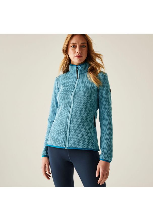 Regatta - Polar damski rozsuwany Elzie. Kolor: niebieski. Materiał: polar