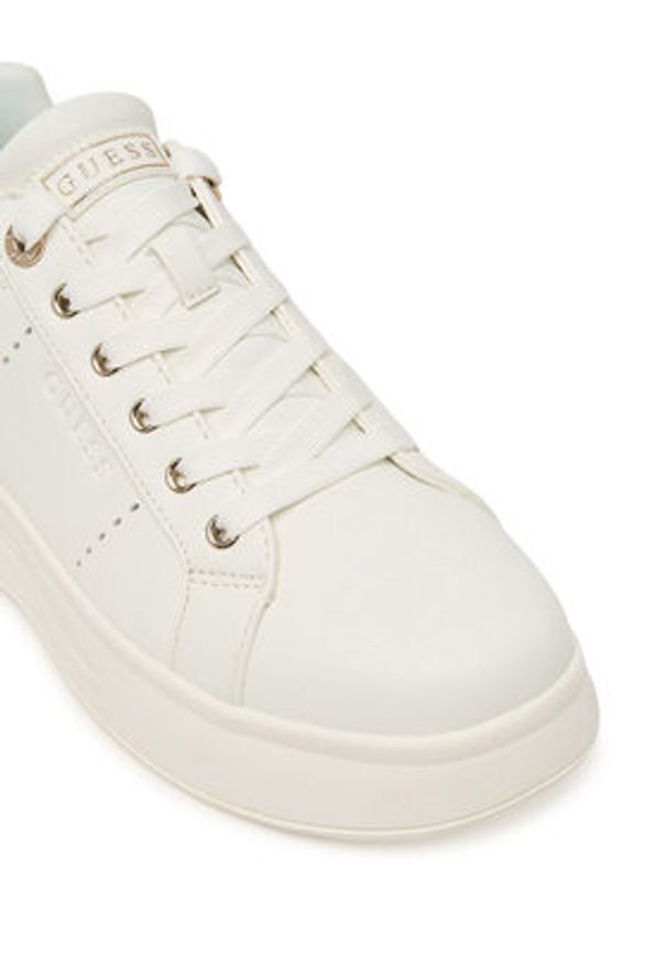 Guess Sneakersy FLPWES ELE12 Biały. Kolor: biały. Materiał: skóra