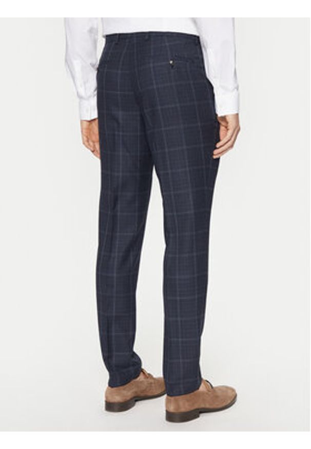 BOSS Garnitur H-Huge 50518097 Granatowy Slim Fit. Kolor: niebieski. Materiał: wełna