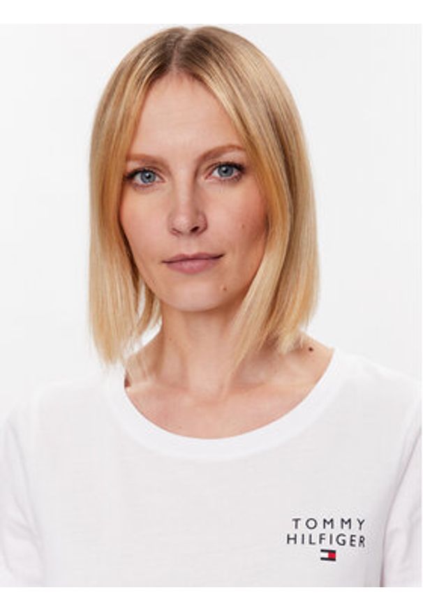 TOMMY HILFIGER - Tommy Hilfiger T-Shirt UW0UW04525 Biały Relaxed Fit. Kolor: biały. Materiał: bawełna