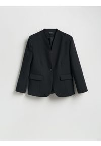 Reserved - Jednorzędowa marynarka - czarny. Kolor: czarny. Materiał: tkanina, wiskoza