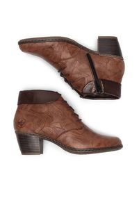 Rieker Trzewiki Y2131-22 Brązowy. Kolor: brązowy. Materiał: skóra #5