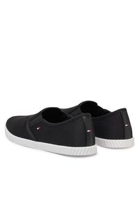 TOMMY HILFIGER - Tommy Hilfiger Tenisówki Canvas Slip-On Sneaker FW0FW08640 Czarny. Zapięcie: bez zapięcia. Kolor: czarny. Materiał: materiał