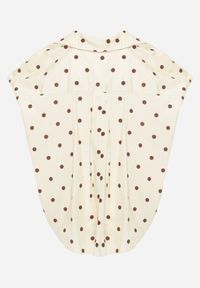 Renee - Żółta Bluzka Bawełniana w Groszki Oversize Jeniera. Okazja: na co dzień. Typ kołnierza: dekolt w serek. Kolor: żółty. Długość: krótkie. Wzór: grochy. Materiał: bawełna. Długość rękawa: krótki rękaw. Sezon: wiosna, lato. Styl: retro, casual #7