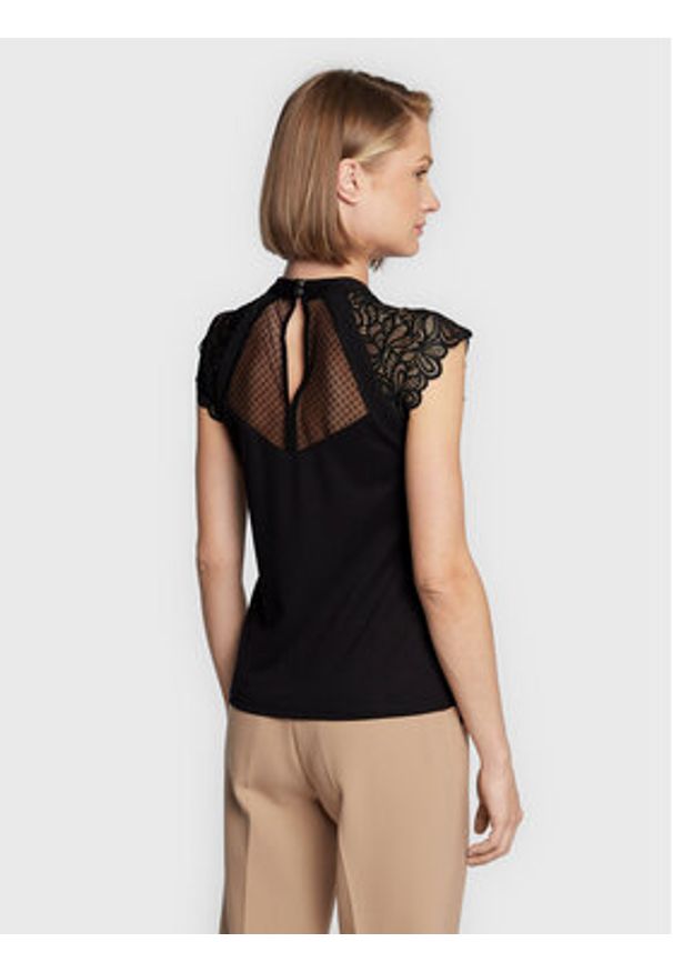 Morgan Bluzka 222-DEMANE Czarny Regular Fit. Kolor: czarny. Materiał: wiskoza