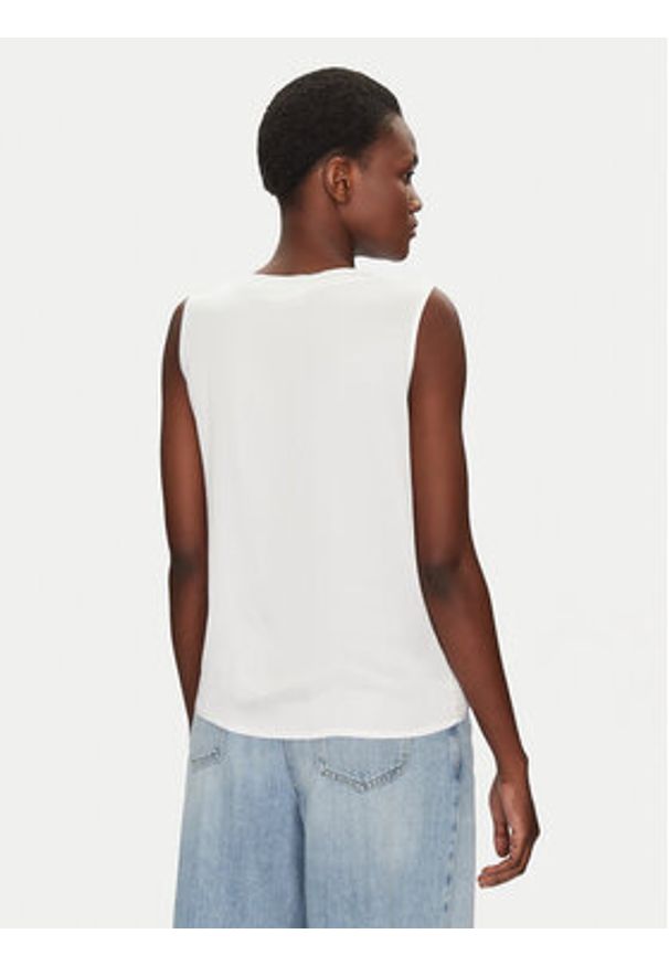ViCOLO Bluzka TD0006 Biały Relaxed Fit. Kolor: biały. Materiał: wiskoza