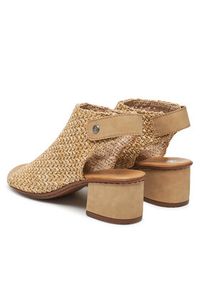 Rieker Sandały 64670-60 Beżowy. Kolor: beżowy. Materiał: materiał #6