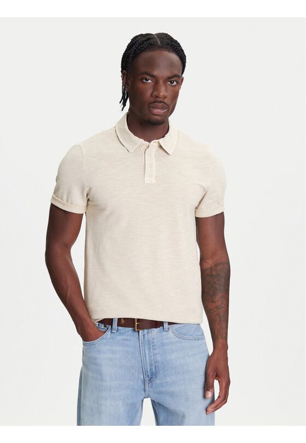 Mustang Polo Palco 1016505 Beżowy Regular Fit. Typ kołnierza: polo. Kolor: beżowy. Materiał: bawełna