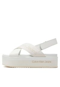 Calvin Klein Jeans Sandały Flatform Sandal Sling In Mr YW0YW01362 Biały. Kolor: biały #2