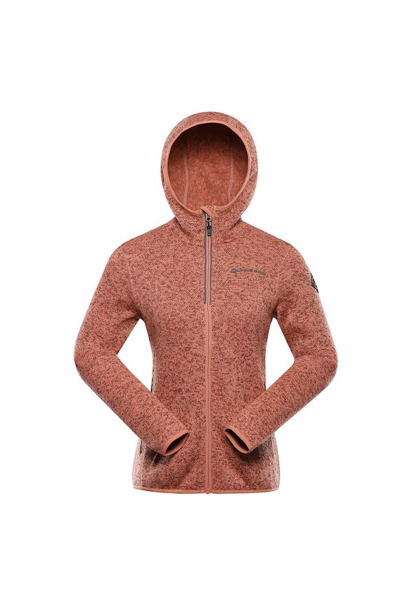 ALPINE PRO - Bluza damska polarowa z kapturem Alpine Pro Zega 2. Typ kołnierza: kaptur. Kolor: pomarańczowy. Materiał: polar. Sport: turystyka piesza, wspinaczka