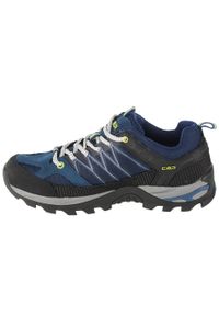 Buty trekkingowe męskie CMP Rigel Low. Zapięcie: sznurówki. Kolor: niebieski. Materiał: skóra, tkanina, zamsz, nylon, materiał, syntetyk. Szerokość cholewki: normalna