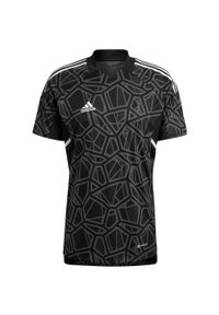 Adidas - Koszulka męska Condivo 22 Goalkeeper Jersey Short Sleeve. Kolor: czarny. Materiał: jersey