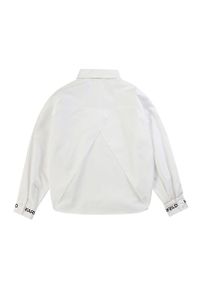Karl Lagerfeld - Koszula dziecięca 114-150 cm. Okazja: na co dzień. Kolor: biały. Materiał: tkanina, bawełna. Długość: długie. Wzór: nadruk. Styl: casual #2
