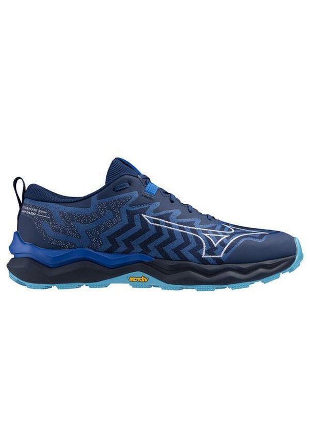 Buty do biegania męskie Mizuno Wave Daichi 8 Gtx. Kolor: biały, niebieski, wielokolorowy. Materiał: syntetyk, materiał. Szerokość cholewki: normalna. Model: Mizuno Wave