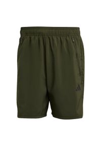 Adidas - Train Essentials Woven Training Shorts. Kolor: czarny, zielony, wielokolorowy. Materiał: materiał. Sport: bieganie