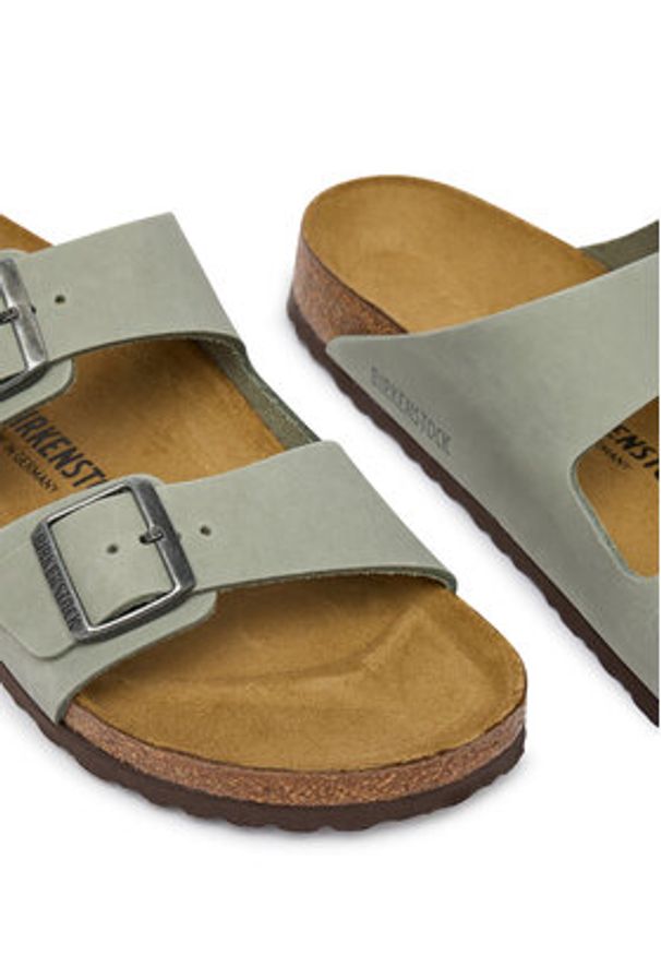 Birkenstock Klapki Arizona 1032820 Zielony jasny. Kolor: zielony. Materiał: skóra