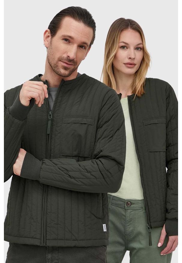 Rains kurtka 18330 Liner Jacket kolor zielony przejściowa. Okazja: na co dzień. Kolor: zielony. Styl: casual