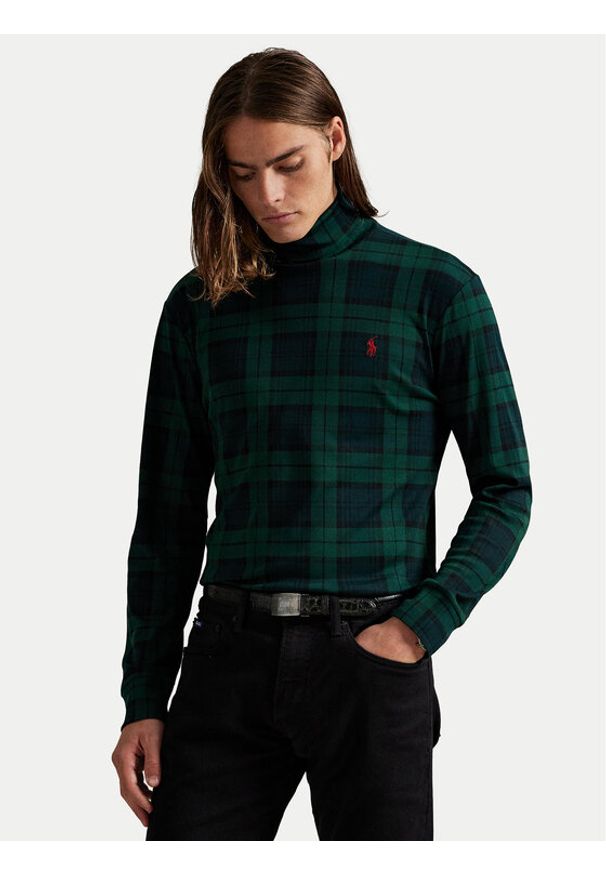 Polo Ralph Lauren Golf 710981469001 Zielony Regular Fit. Typ kołnierza: golf, polo. Kolor: zielony. Materiał: bawełna