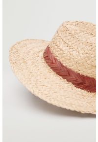 mango - Mango kapelusz Summer kolor beżowy. Kolor: beżowy