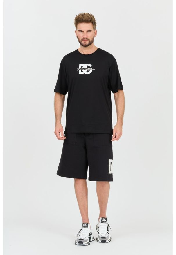 Dolce and Gabbana - DOLCE & GABBANA Czarne męskie spodenki, Rozmiar 54. Kolor: czarny